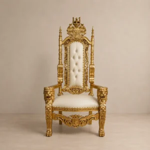 King & Queen Throne Chairs Gold