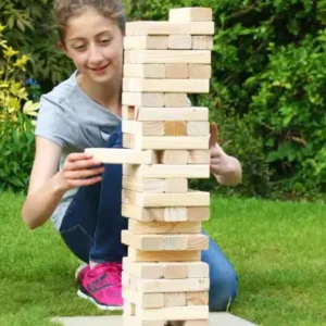 Giant Jenga outdoor garden game hire in Ilford